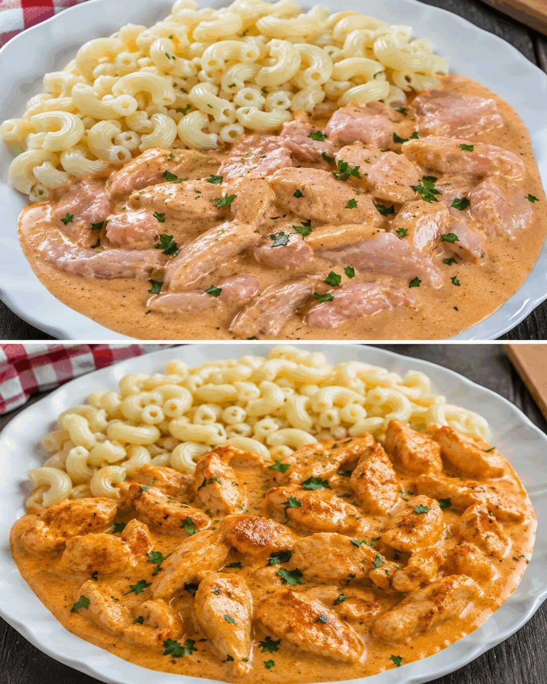 Flottes Paprika-Sahne-Hähnchen mal anders – Ein ausgezeichnetes und sättigendes Mittagessen für die ganze Familie