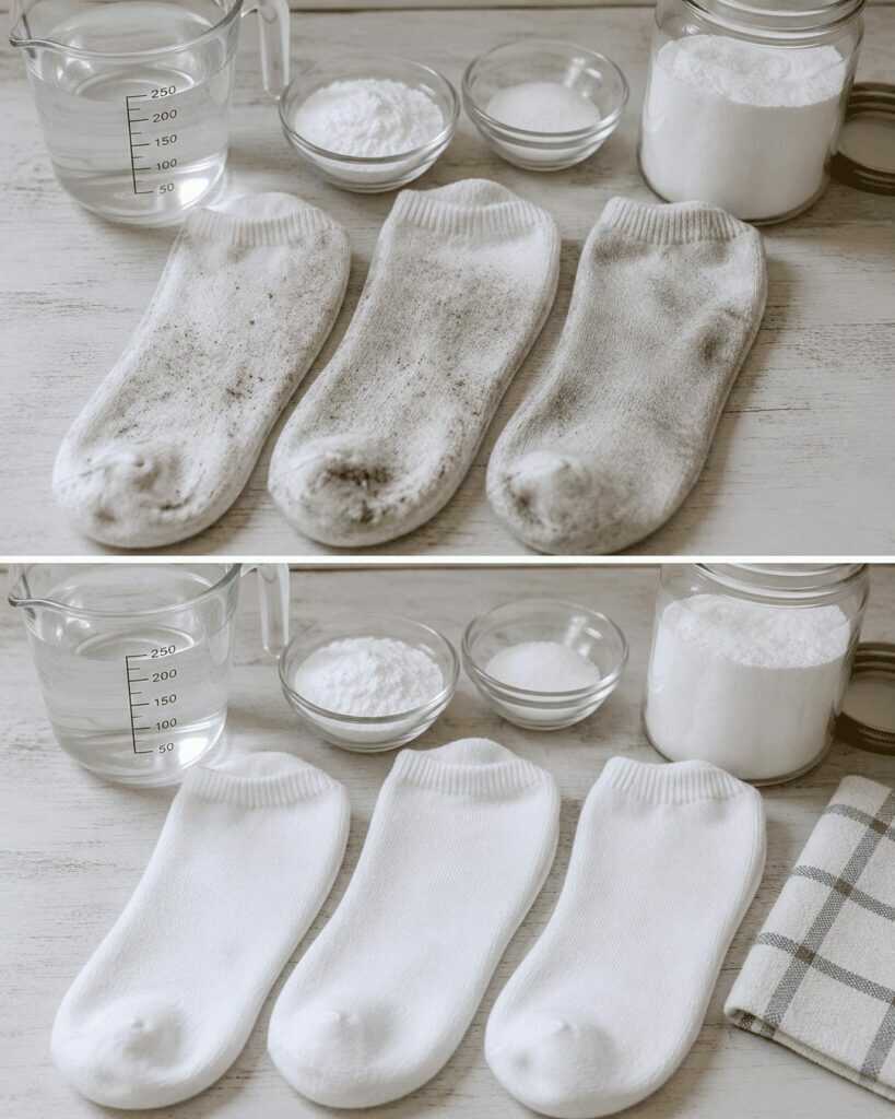 Weiße Socken wieder strahlend sauber: So entfernen Sie hartnäckige Flecken sicher und schonend