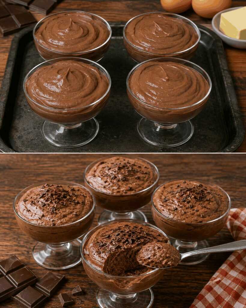 Mousse au Chocoladen nach Omas Art