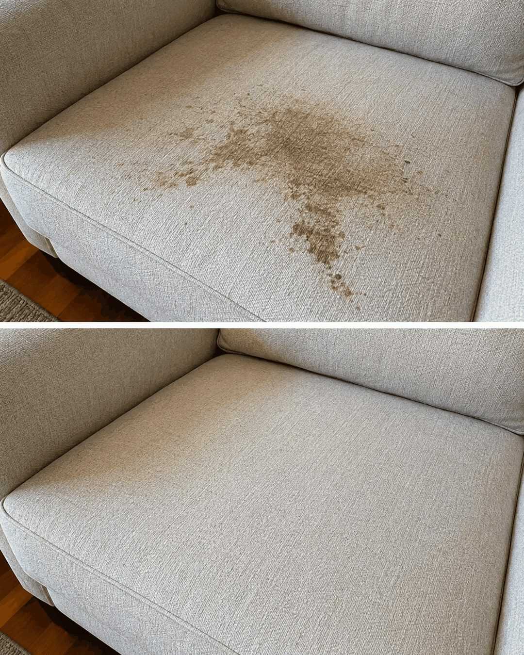 Flecken auf dem Sofa richtig entfernen: Schonende Methoden für saubere Polster