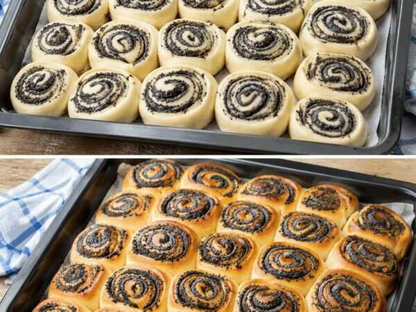 Mini-Mohnschnecken mit Joghurt-Teig