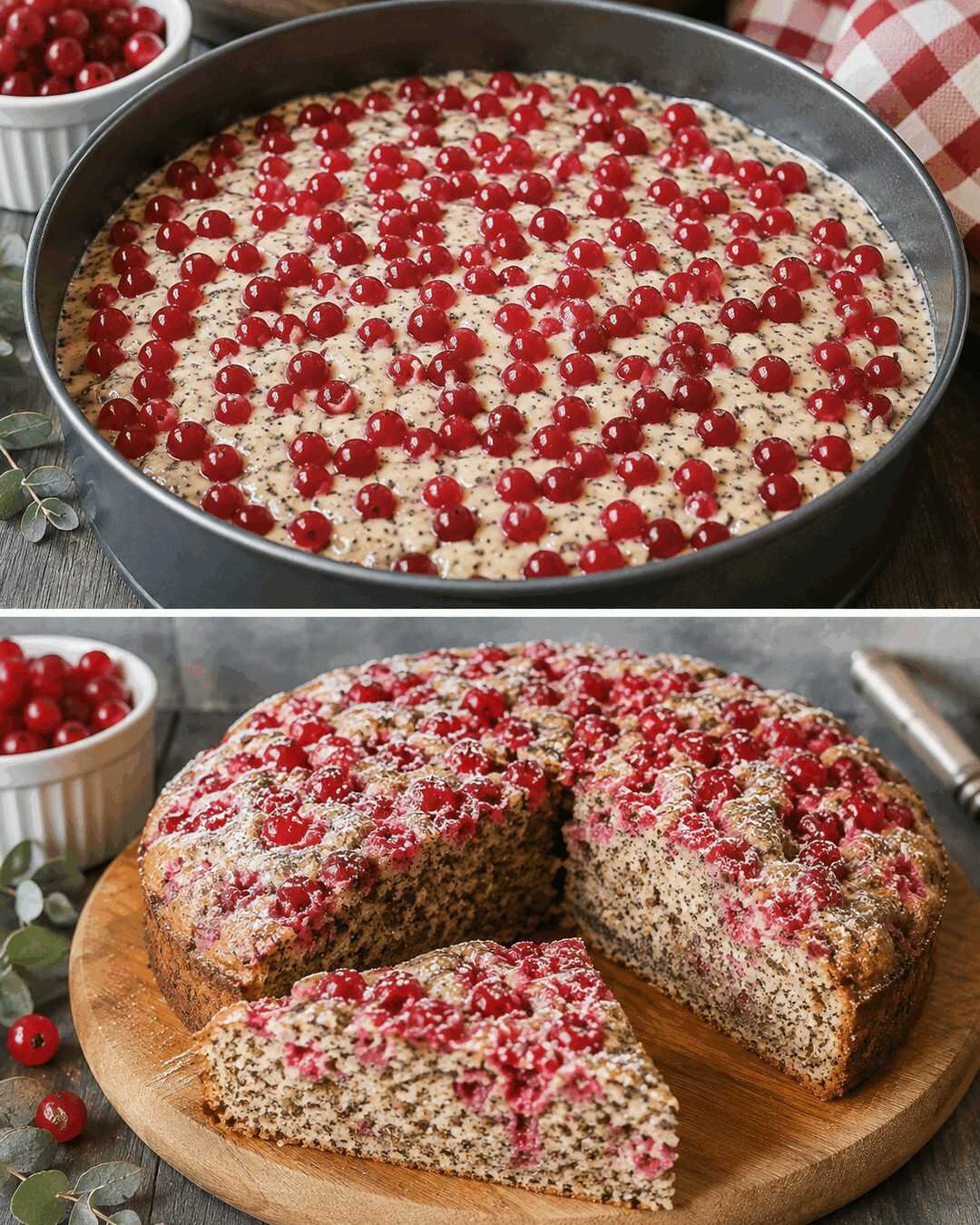 Saftiger Mohn-Johannisbeer-Kuchen – Einfaches Rezept für die ganze Familie