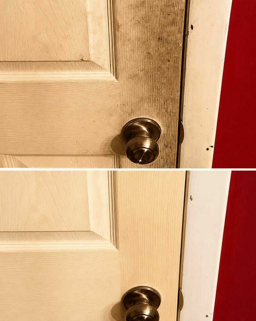 Der Trick, um eine Holztür gründlich zu reinigen, ohne sie zu beschädigen