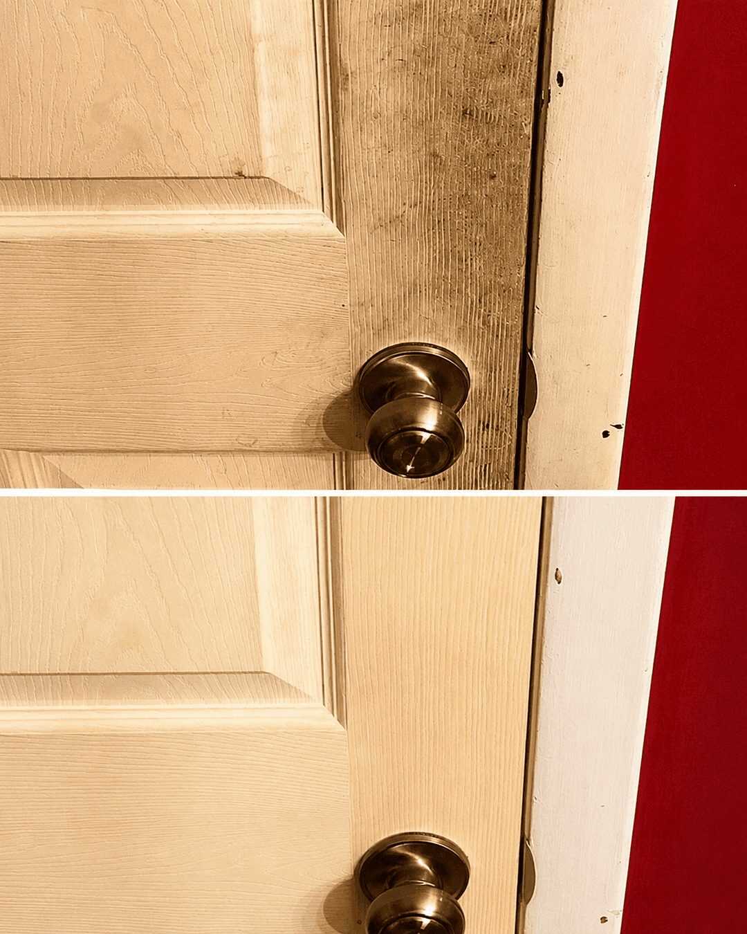 Der Trick, um eine Holztür gründlich zu reinigen, ohne sie zu beschädigen