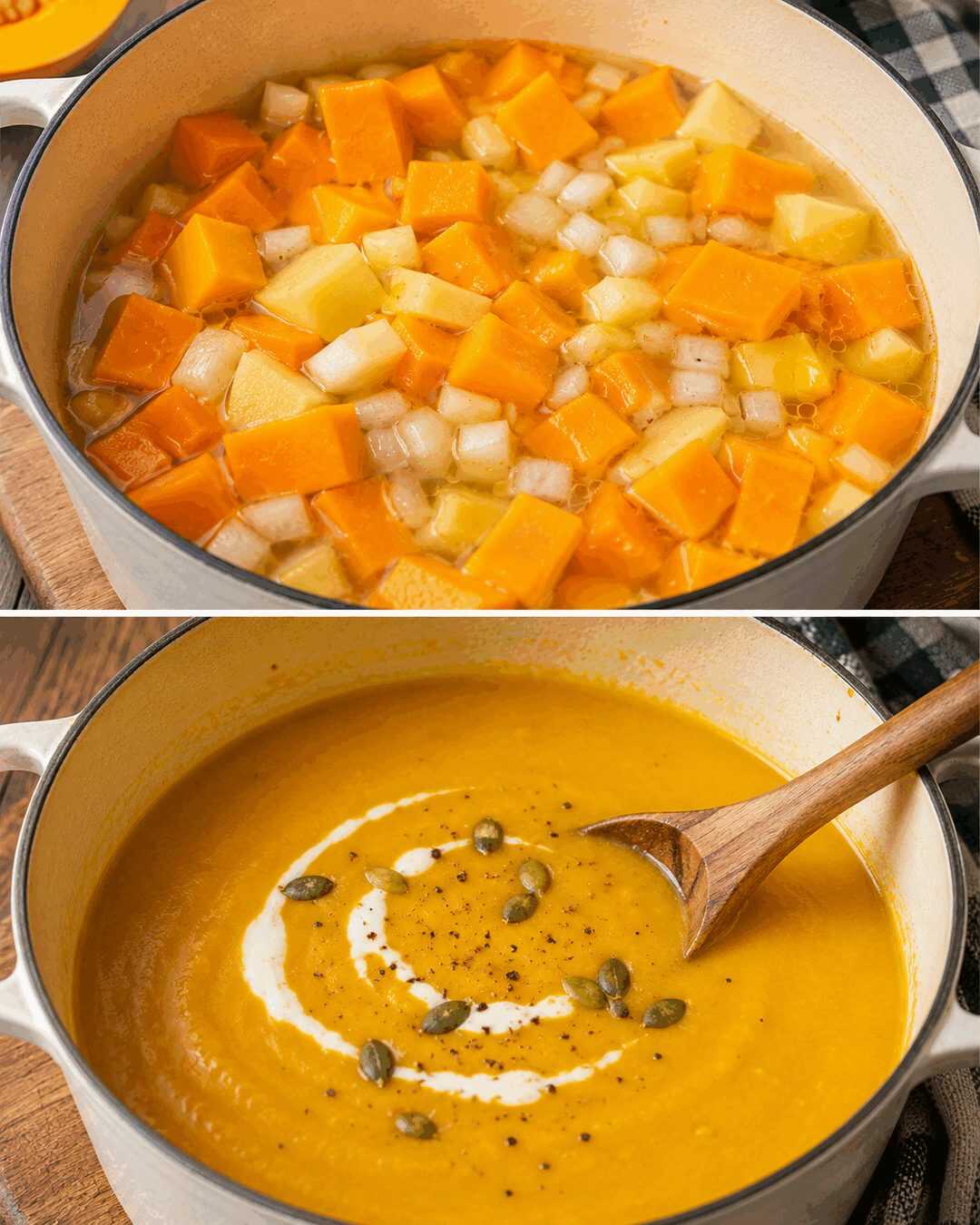 Cremige Kürbissuppe