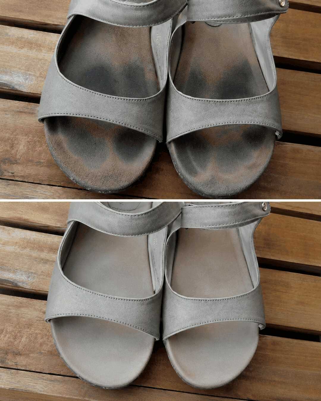 So reinigen Sie das Fußbett Ihrer Sandalen mit Natron – Flecken und Gerüche einfach entfernen