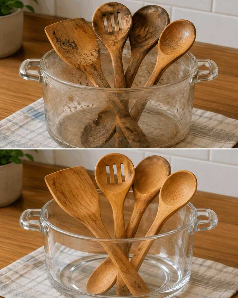 Holzlöffel richtig reinigen: So entfernen Sie Gerüche, Fett und Rückstände schonend