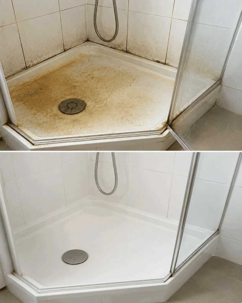 Stark verschmutzte Dusche reinigen: So werden Duschwanne, Fugen und Glas wieder sauber