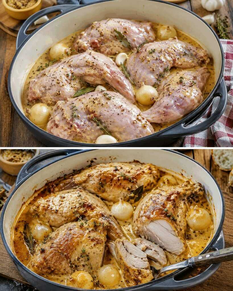 Kaninchen in Senfsauce