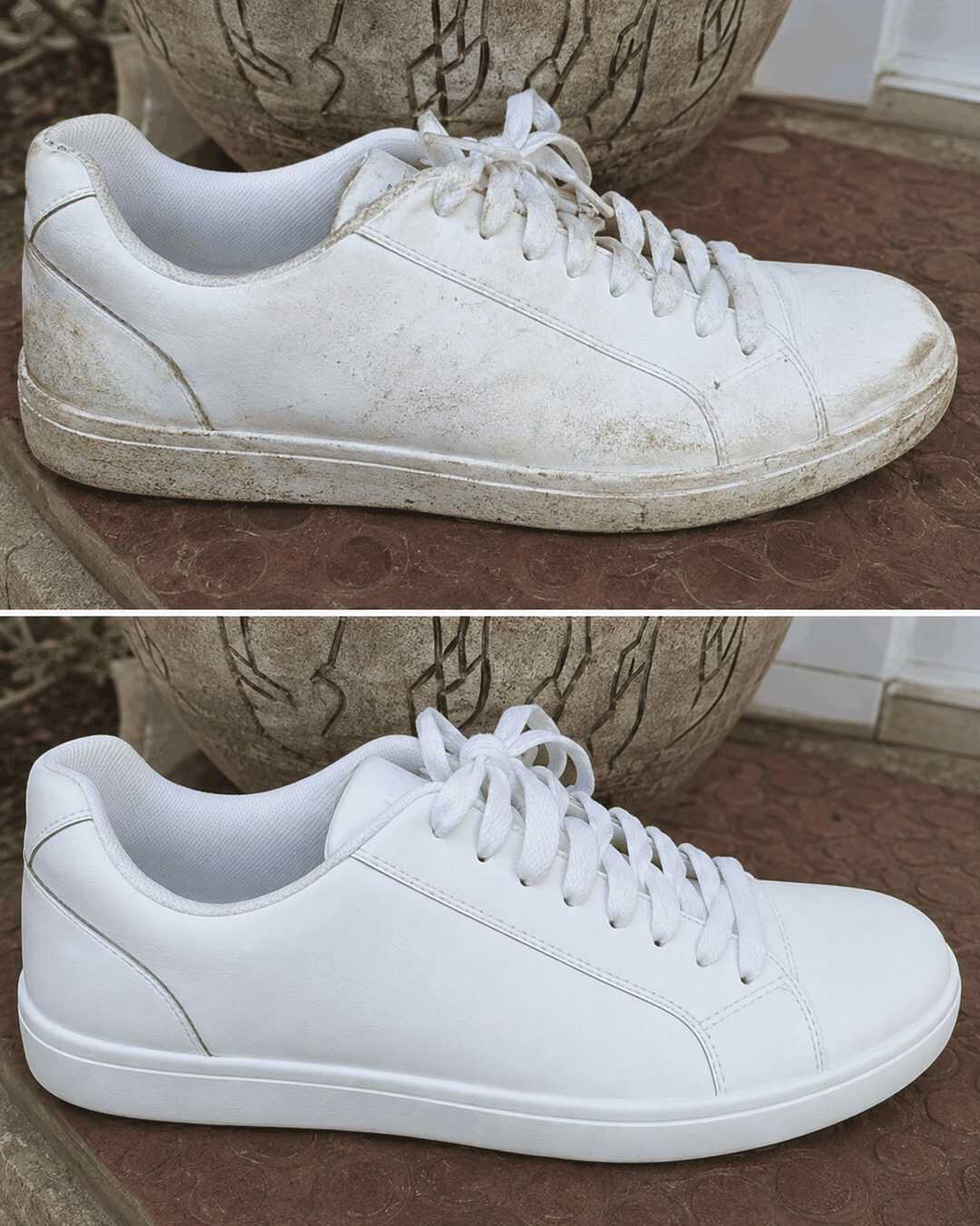 Weiße Sneaker wieder sauber bekommen: So entfernen Sie Schmutz und Grauschleier schonend