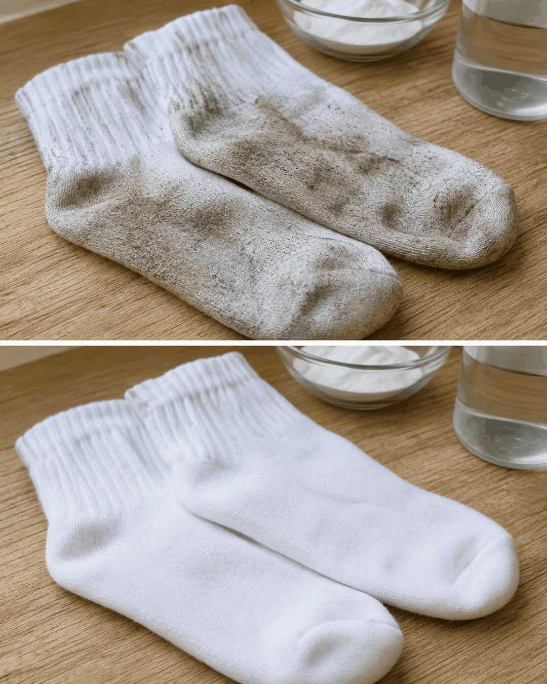 Weiße Socken aufhellen: Natron, Essig, Sauerstoffbleiche und Gallseife im Vergleich