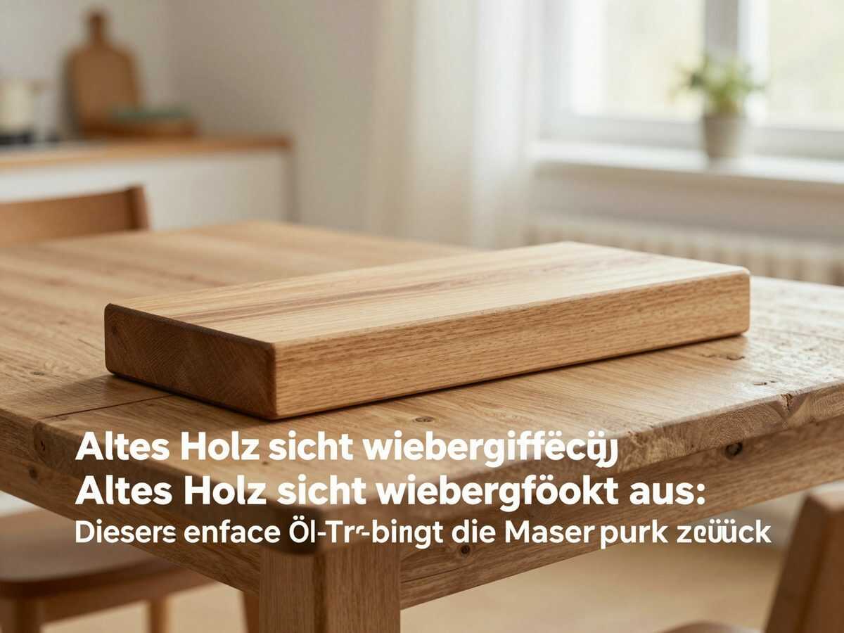 Altes Holz sieht wieder gepflegt aus: Dieser einfache Öl-Trick bringt die Maserung zurück
