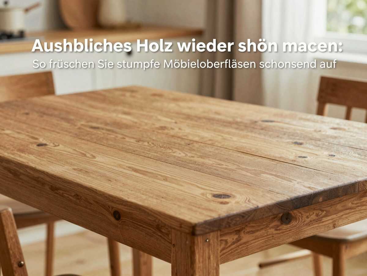 Ausgeblichenes Holz wieder schön machen: So frischen Sie stumpfe Möbeloberflächen schonend auf