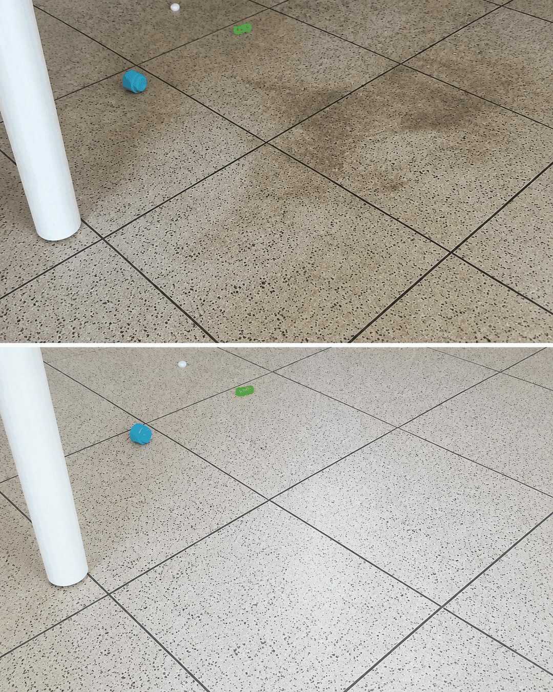 So wird ein stumpfer, verschmutzter Fliesenboden wieder sauber und gepflegt