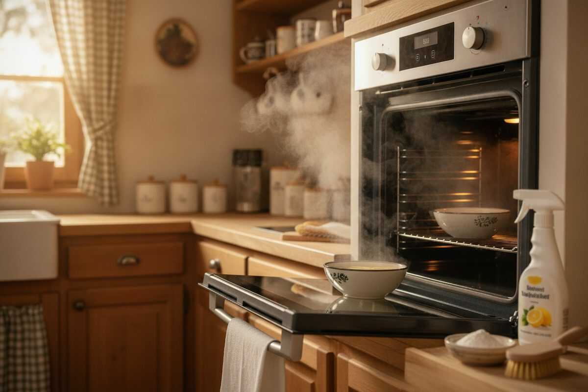 Backofen mühelos reinigen – Eingebrannte Fettrückstände mit Dampf und Hausmitteln lösen
