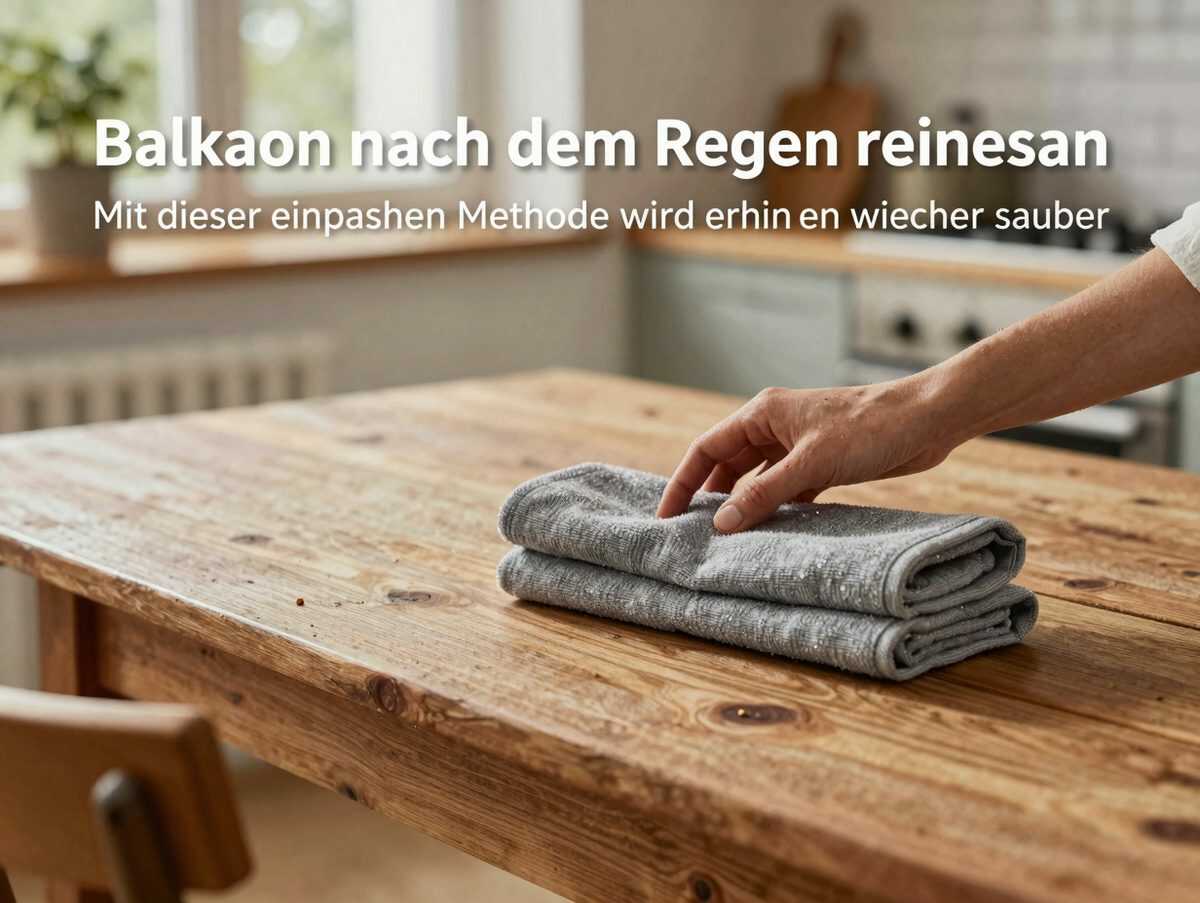 Balkon nach dem Regen reinigen: Mit dieser einfachen Methode wird er schnell wieder sauber
