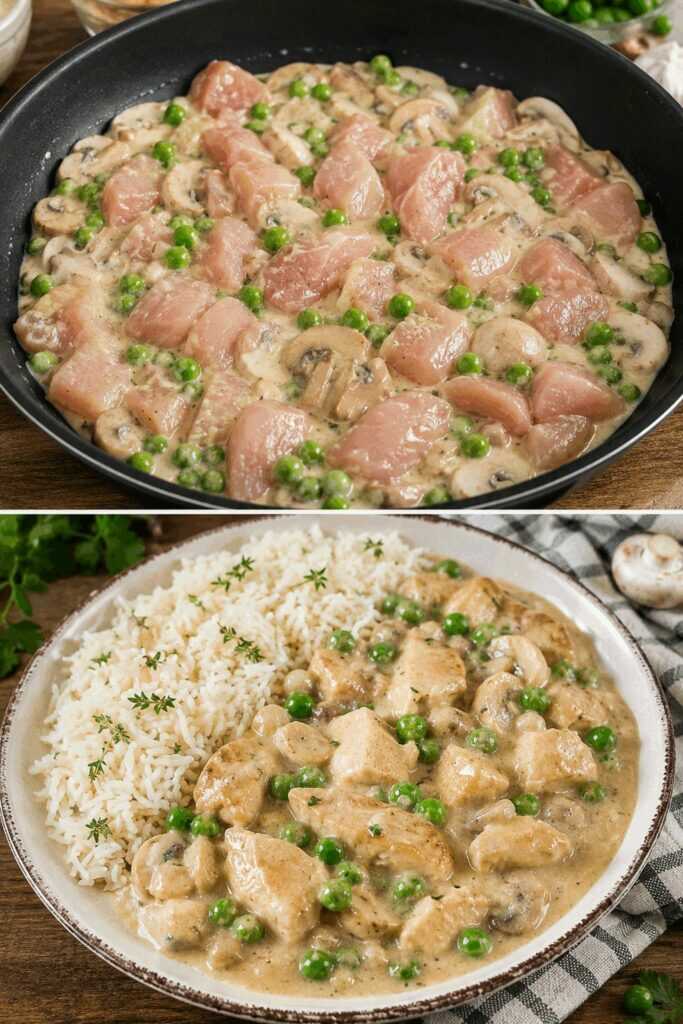 Hähnchengeschnetzeltes mit Reis