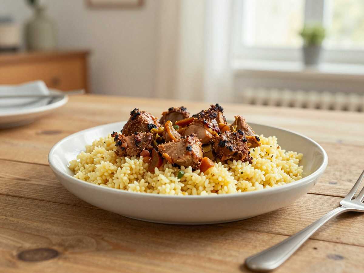 Couscous Royal wie aus dem Familienküche: Mit Lamm, Hähnchen, Merguez und Gemüse