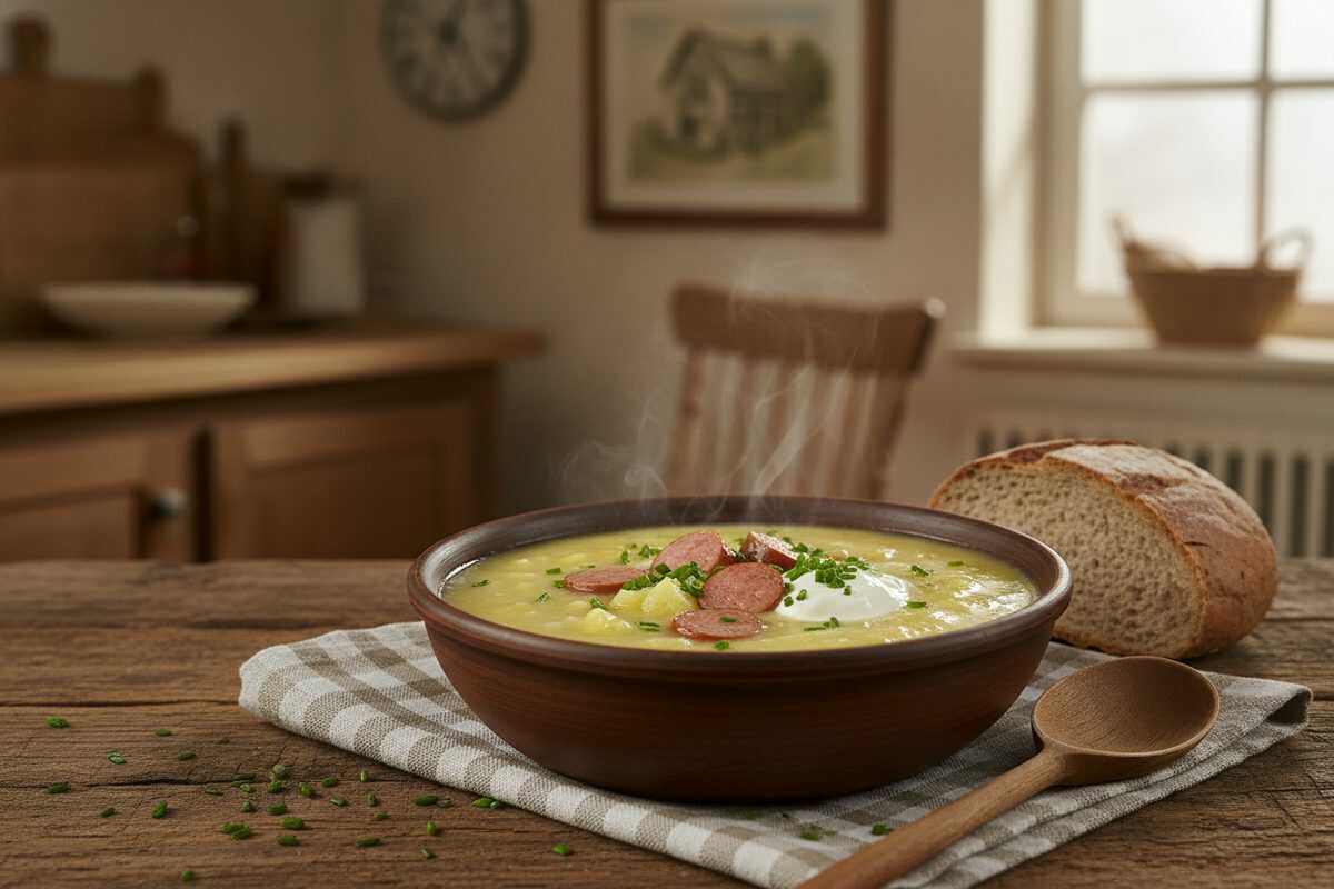 Cremige Kartoffelsuppe mit Wiener Würstchen – schnell, herzhaft und in 30 Minuten auf dem Tisch