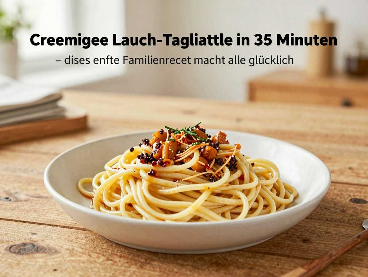Cremige Lauch-Tagliatelle in 35 Minuten – dieses einfache Familienrezept macht alle glücklich