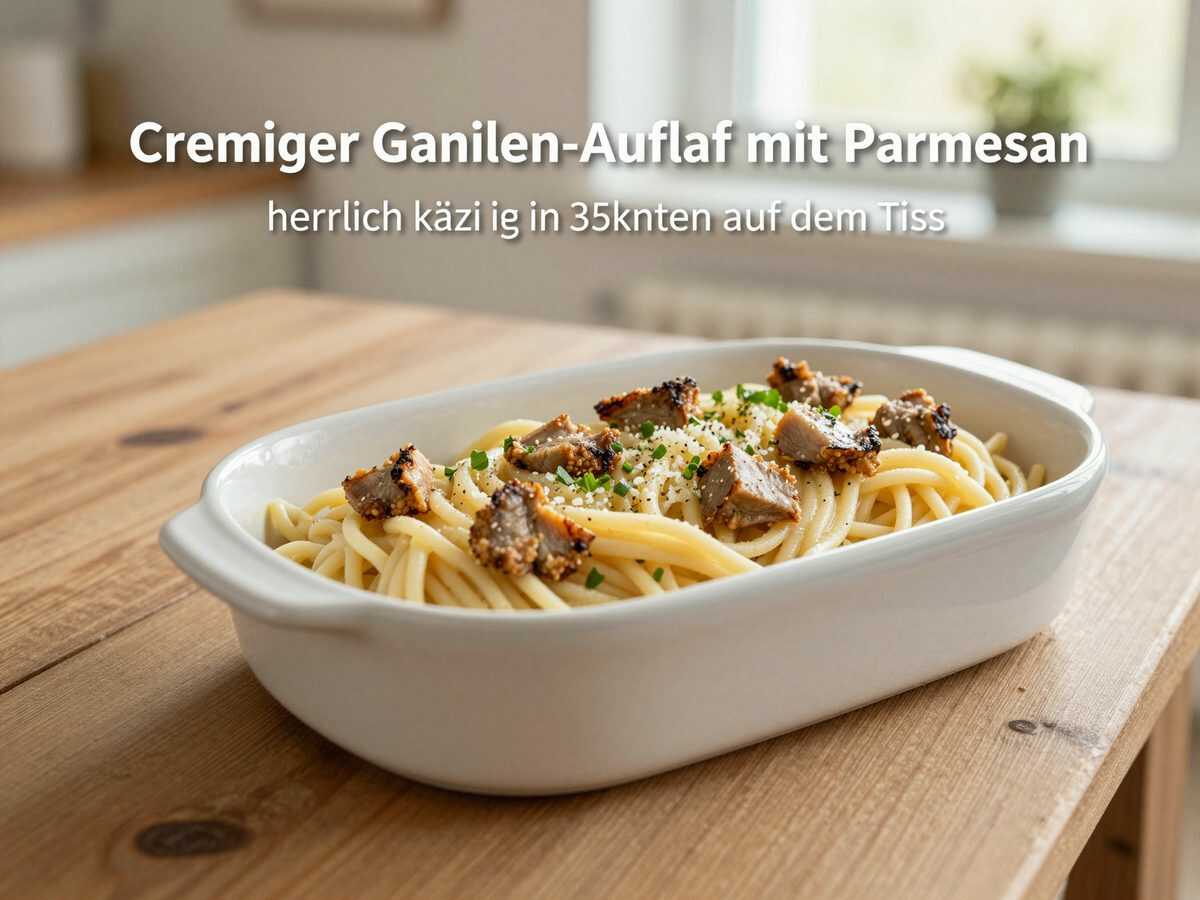 Cremiger Garnelen-Pasta-Auflauf mit Parmesan – herrlich käsig und in 35 Minuten auf dem Tisch