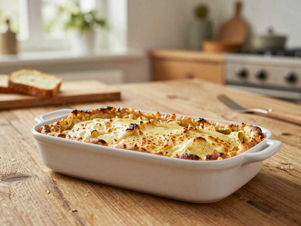 Cremiger Hähnchen-Pasta-Auflauf mit goldener Käsekruste – dieses Familienessen macht alle satt