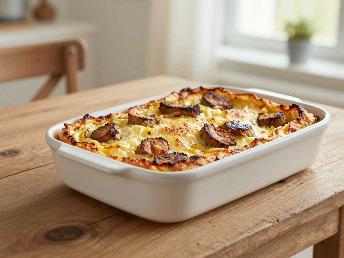 Cremiger Kartoffel-Schinken-Auflauf mit Käse – einfach, herzhaft und goldbraun überbacken