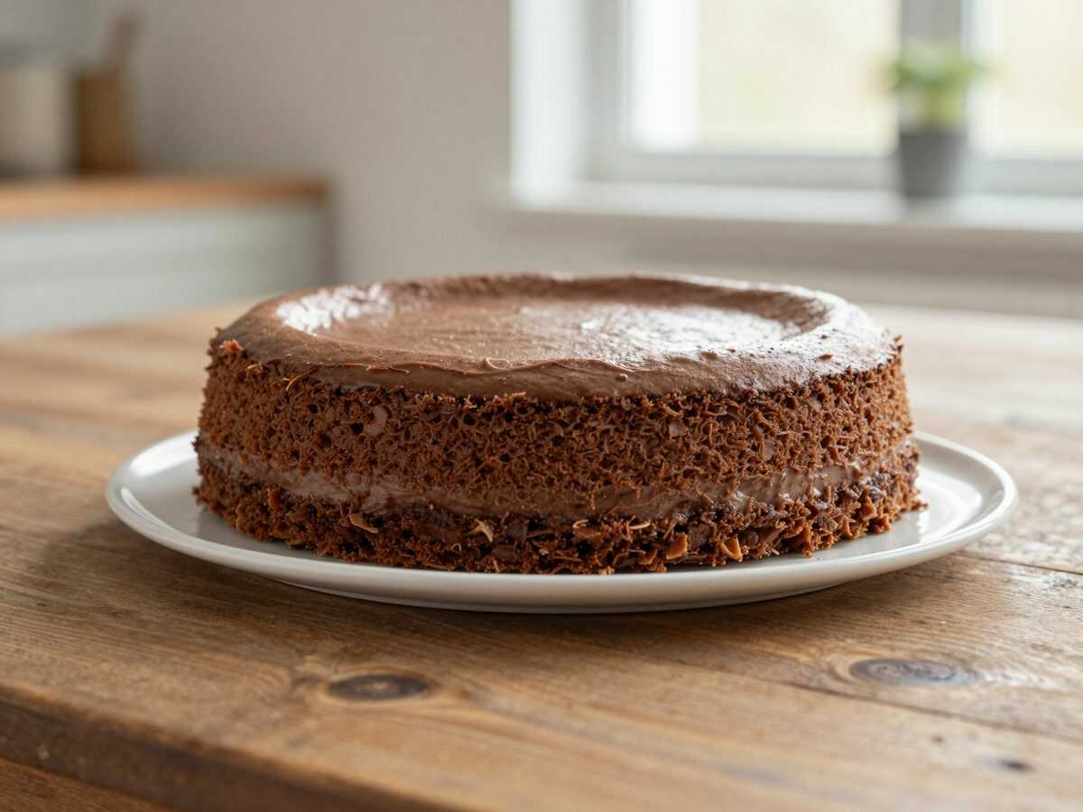 Cremiger Schoko-Cheesecake ohne Backen mit knusprigem Mandelboden