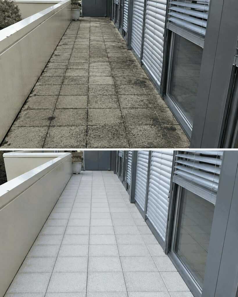 So reinigen Sie eine stark verschmutzte Terrasse schnell und gründlich – mit einfachen Hausmitteln