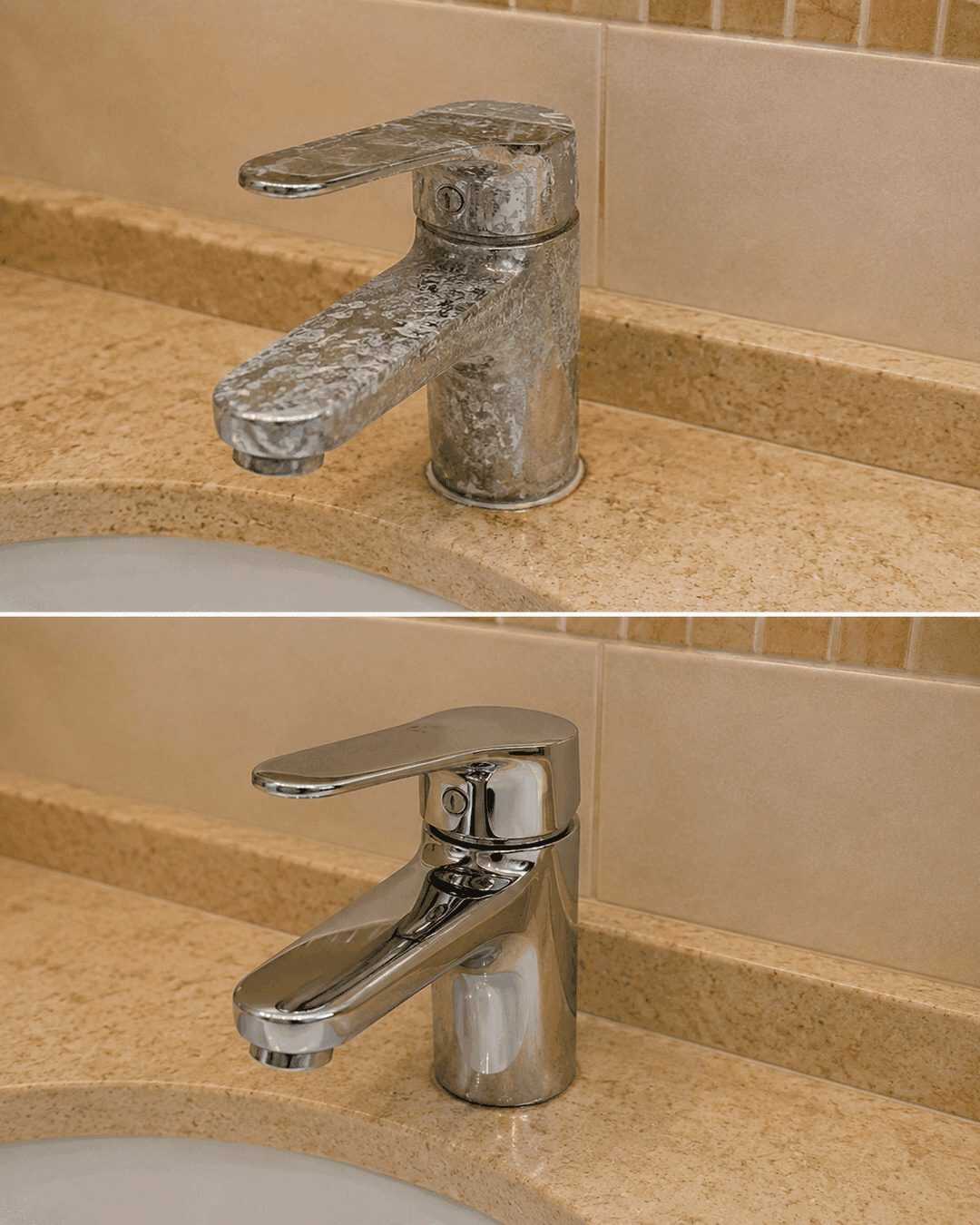 Kalk von Wasserhähnen entfernen – So bringen Sie Armaturen mit Essig wieder zum Glänzen