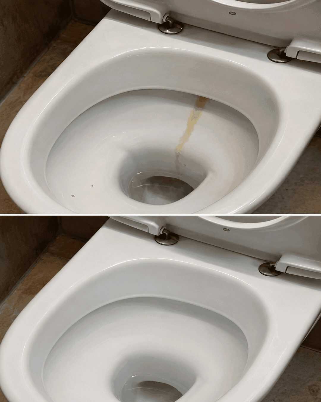 Vergilbte Toilette wieder strahlend weiß: Hartnäckige Kalk- und Urinsteinflecken natürlich entfernen