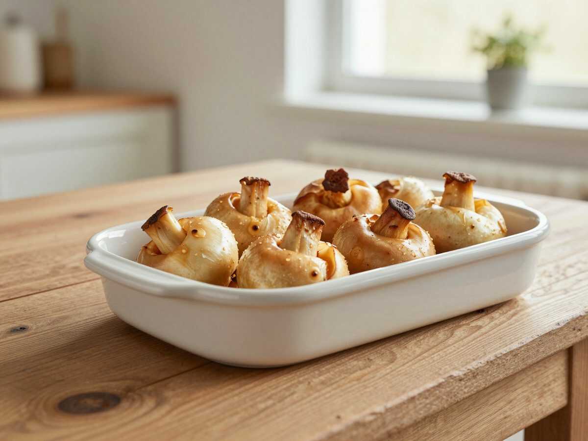 Diese Knoblauch-Kräuter-Champignons aus dem Ofen sind so saftig, dass kaum etwas übrig bleibt