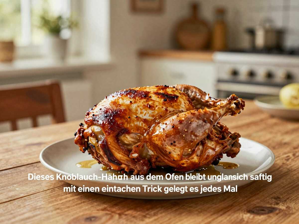 Dieses Knoblauch-Hähnchen aus dem Ofen bleibt unglaublich saftig – mit einem einfachen Trick gelingt es jedes Mal