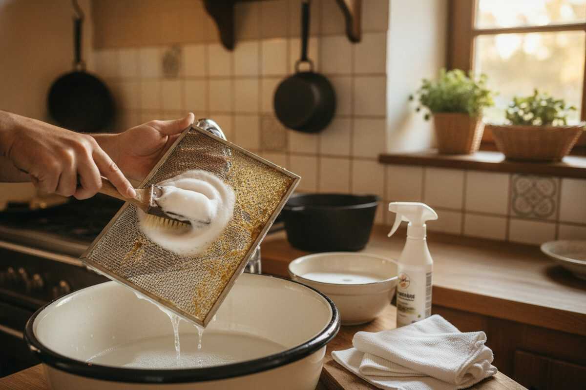 Dunstabzugshauben-Filter richtig reinigen: Fett entfernen und Saugleistung erhalten