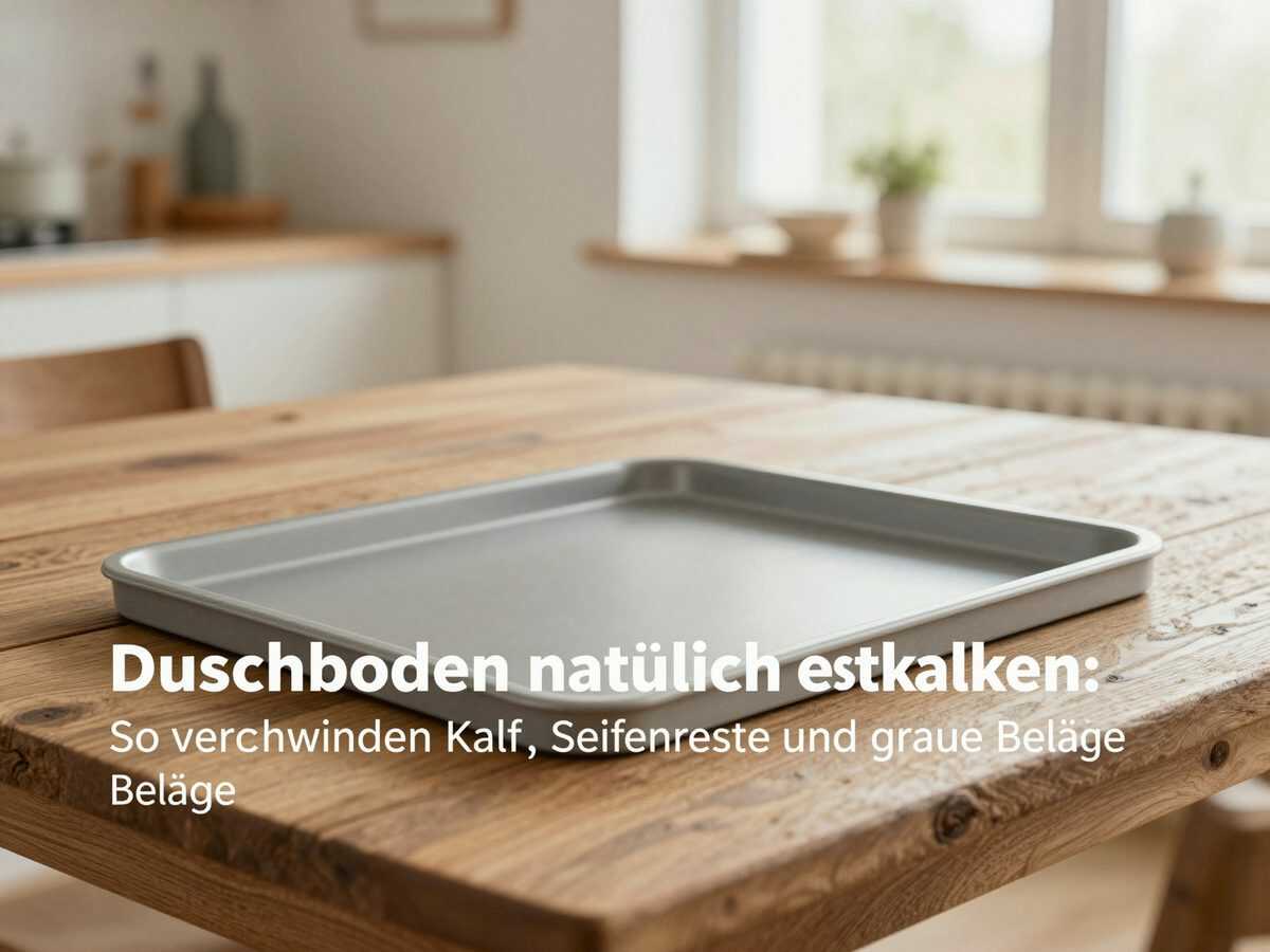 Duschboden natürlich entkalken: So verschwinden Kalk, Seifenreste und graue Beläge