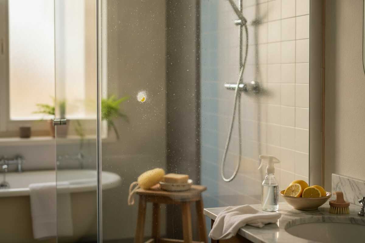 Duschkabine aus Glas streifenfrei reinigen: So entfernen Sie Kalk und Seifenreste dauerhaft