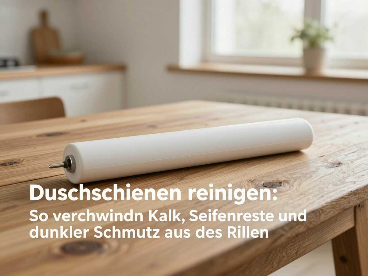 Duschschienen reinigen: So verschwinden Kalk, Seifenreste und dunkler Schmutz aus den Rillen