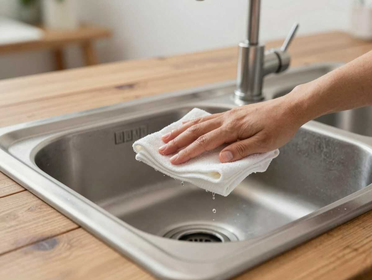 Edelstahlspüle richtig reinigen: So verschwinden Kalk, Wasserflecken und stumpfe Beläge