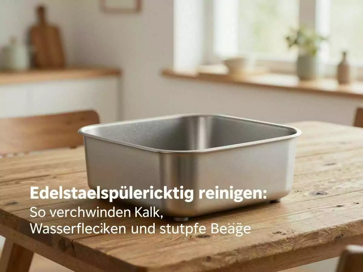 Edelstahlspüle richtig reinigen: So verschwinden Kalk, Wasserflecken und stumpfe Beläge