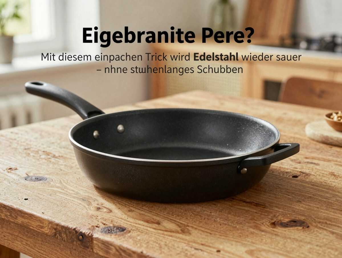Eingebrannte Pfanne? Mit diesem einfachen Trick wird Edelstahl wieder sauber – ohne stundenlanges Schrubben