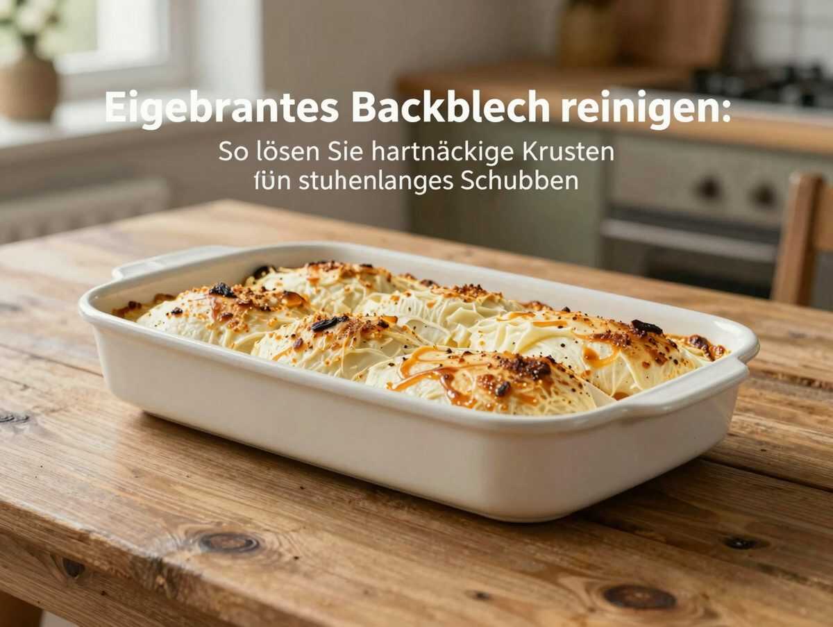 Eingebranntes Backblech reinigen: So lösen Sie hartnäckige Krusten ohne stundenlanges Schrubben
