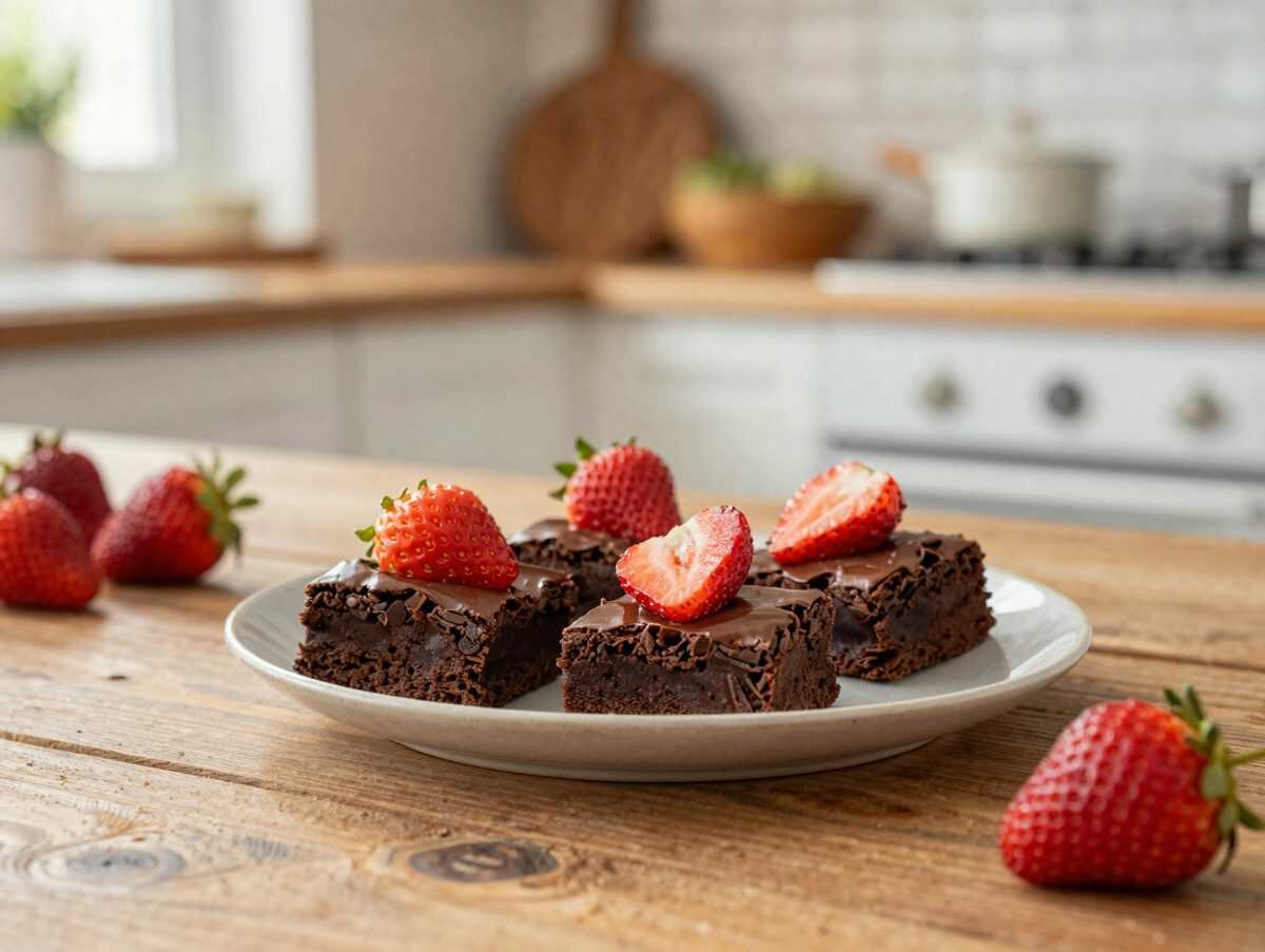 Erdbeer Schoko Brownies