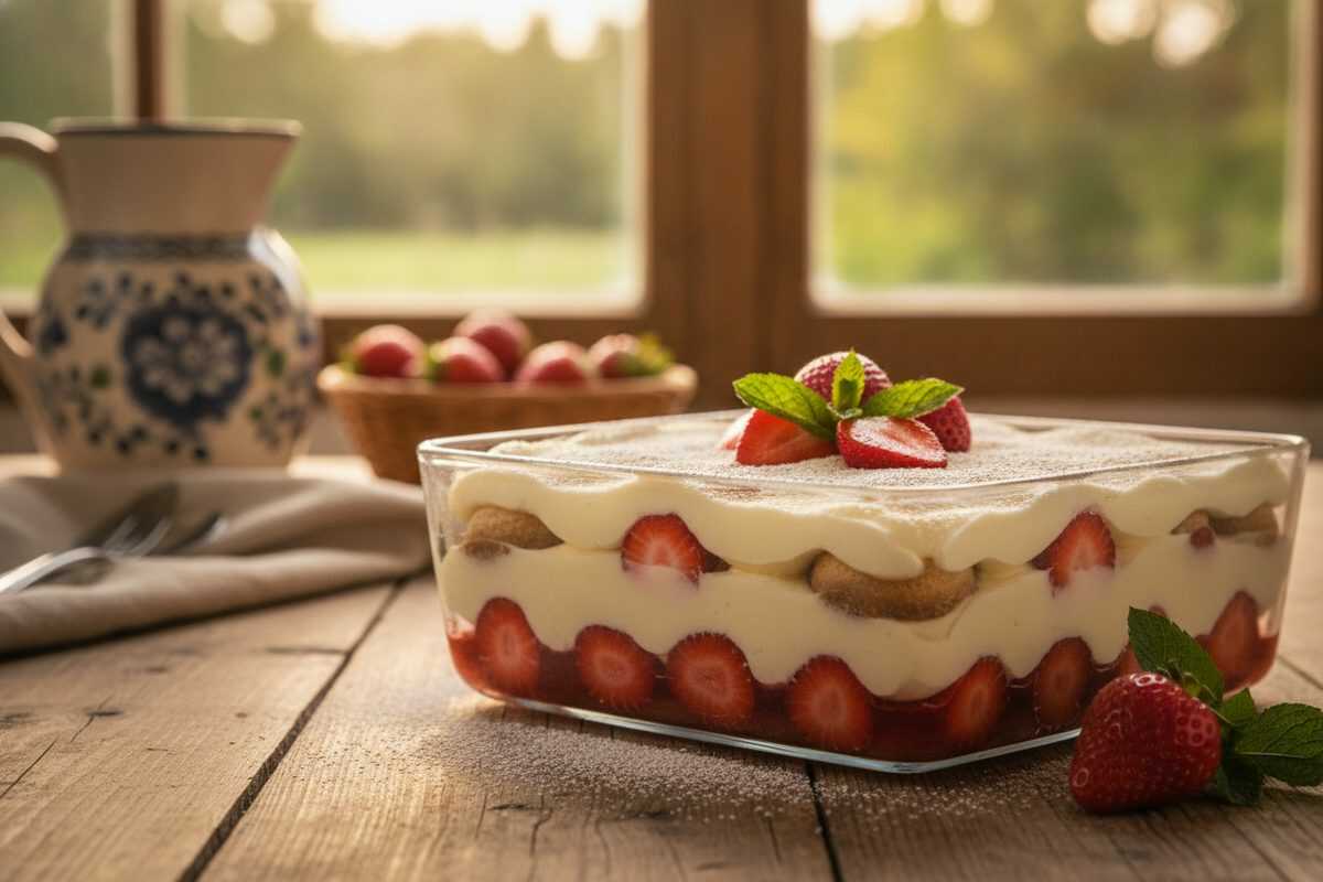Erdbeer-Tiramisu ohne Backen