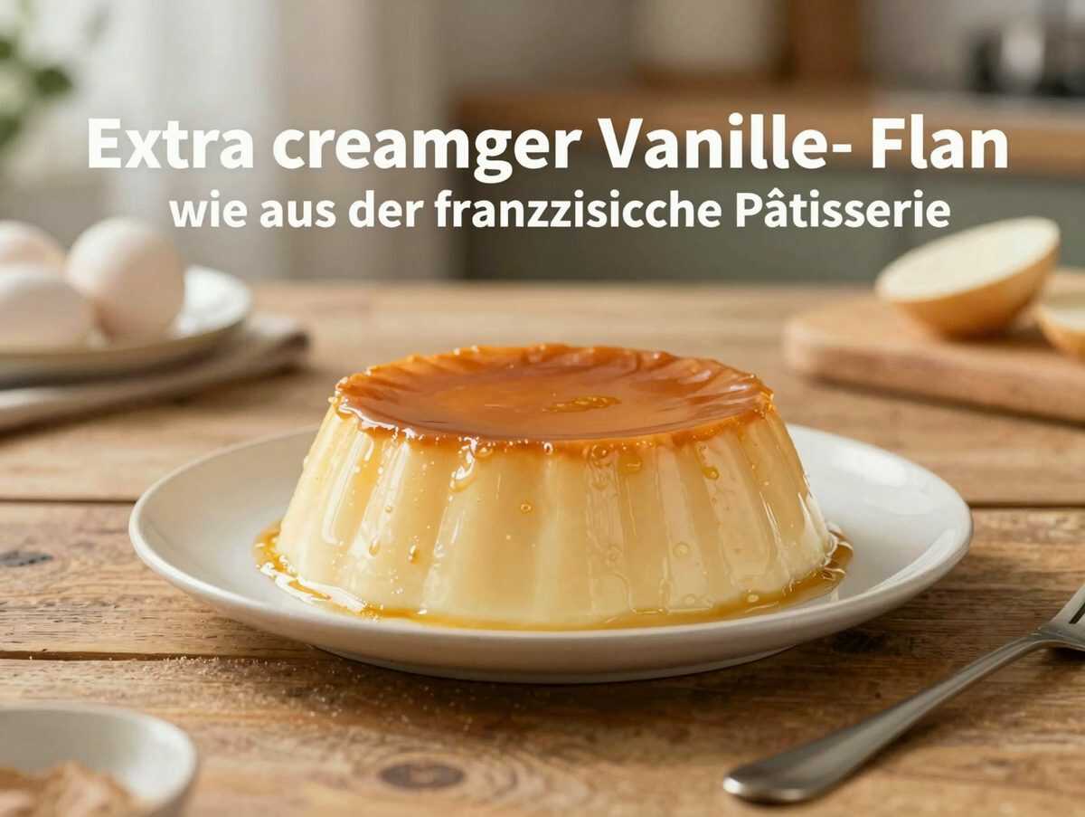 Extra cremiger Vanille-Flan wie aus der französischen Pâtisserie