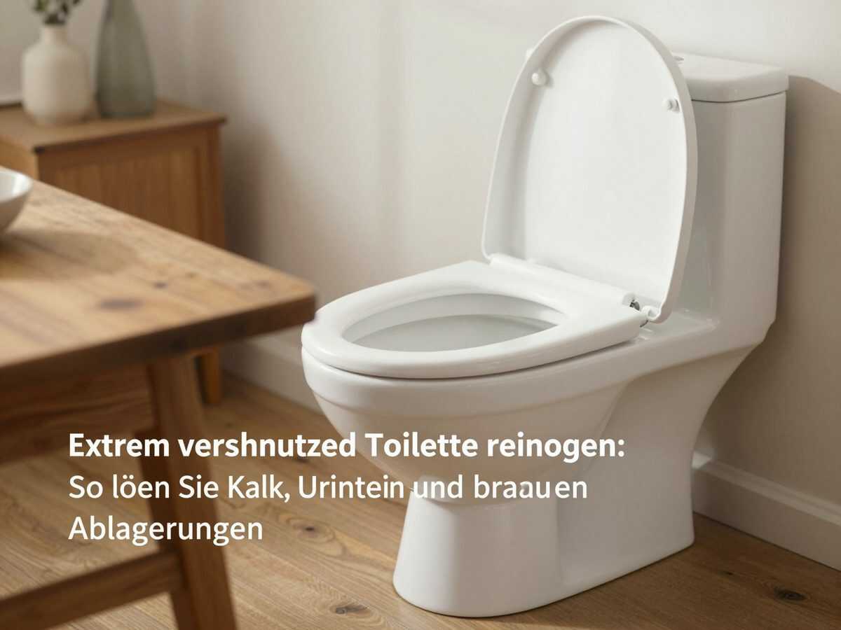 Extrem verschmutzte Toilette reinigen: So lösen Sie Kalk, Urinstein und braune Ablagerungen richtig
