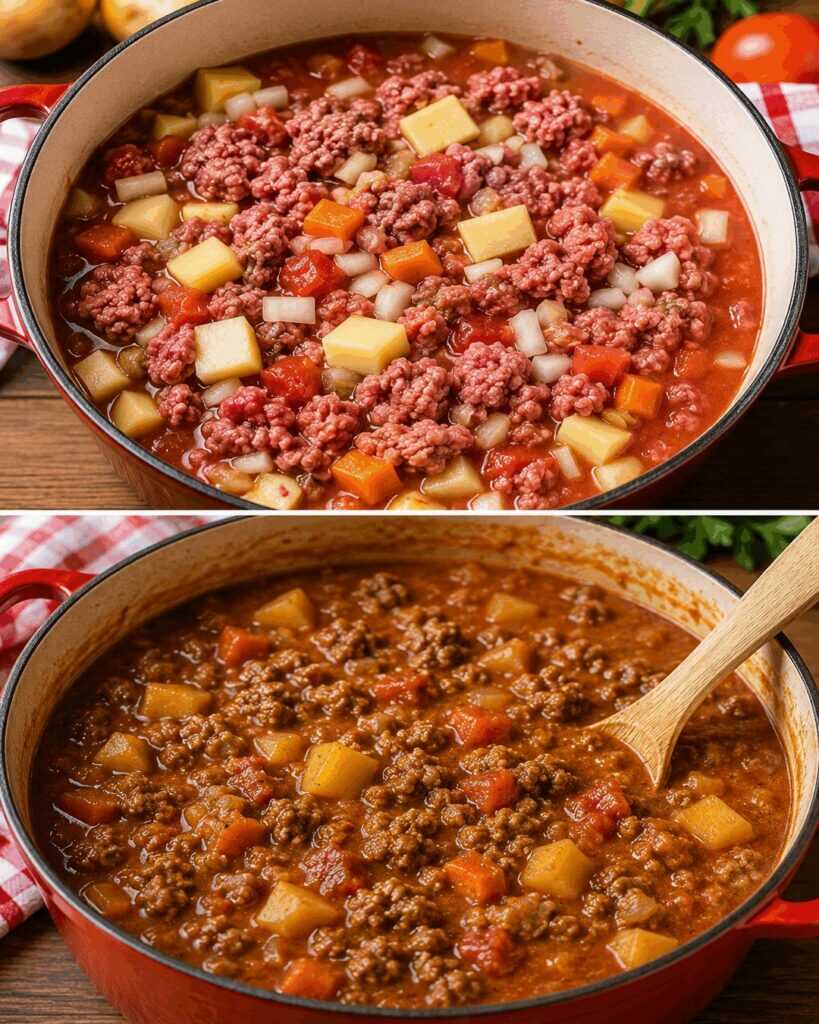 Herzhafter Hackfleisch-Kartoffel-Eintopf