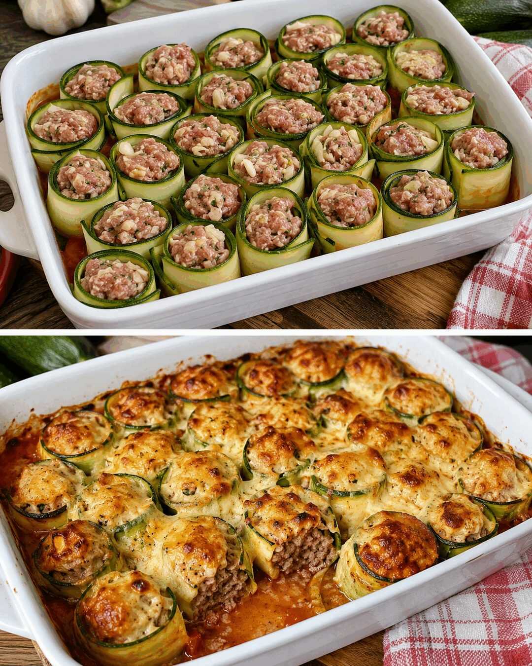 Zucchini-Röllchen mit Hackfleisch – Unbedingt ausprobieren, sie sind einfach fantastisch