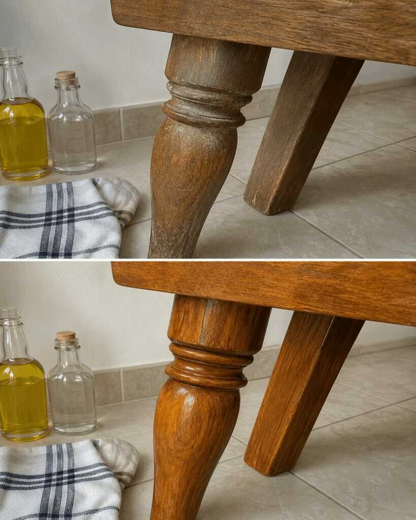 Holzmöbel mit Essig und Öl auffrischen: So bringen Sie stumpfes Holz wieder zum Strahlen