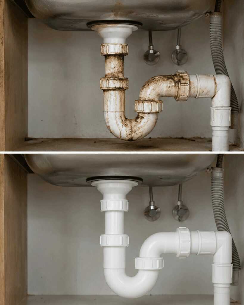 Verstopften Siphon unter der Spüle gründlich reinigen – so entfernen Sie Fett und Schmutz Schritt für Schritt