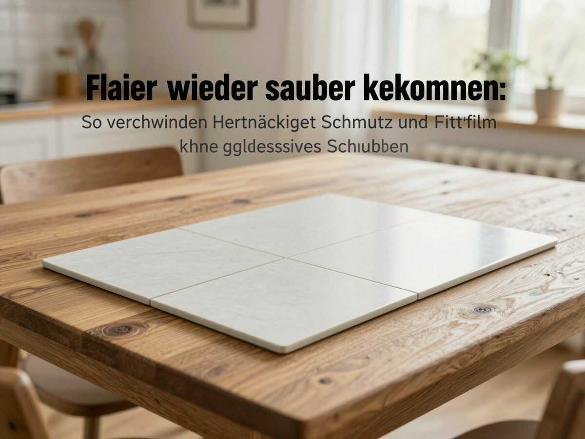Fliesen wieder sauber bekommen: So verschwinden hartnäckiger Schmutz und Fettfilm ohne aggressives Schrubben